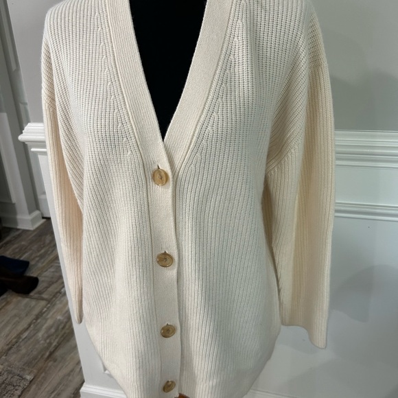 Mongolian Cashmere Oversized Boyfriend Cardigan Sweater Size Small - Picture 10 of 15